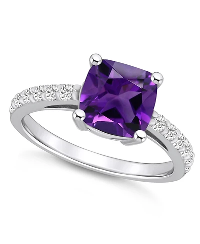 Macy's Amethyst (2 Ct. T.w.) and Diamond (1/3 Ring 14K White Gold