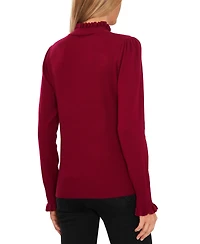 CeCe Women's Mock Neck Long Sleeve Sweater