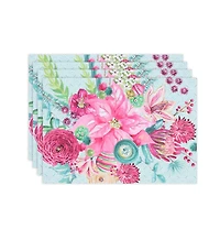 Laural Home Boho Christmas Set of 4 Placemats, 13" x 19"