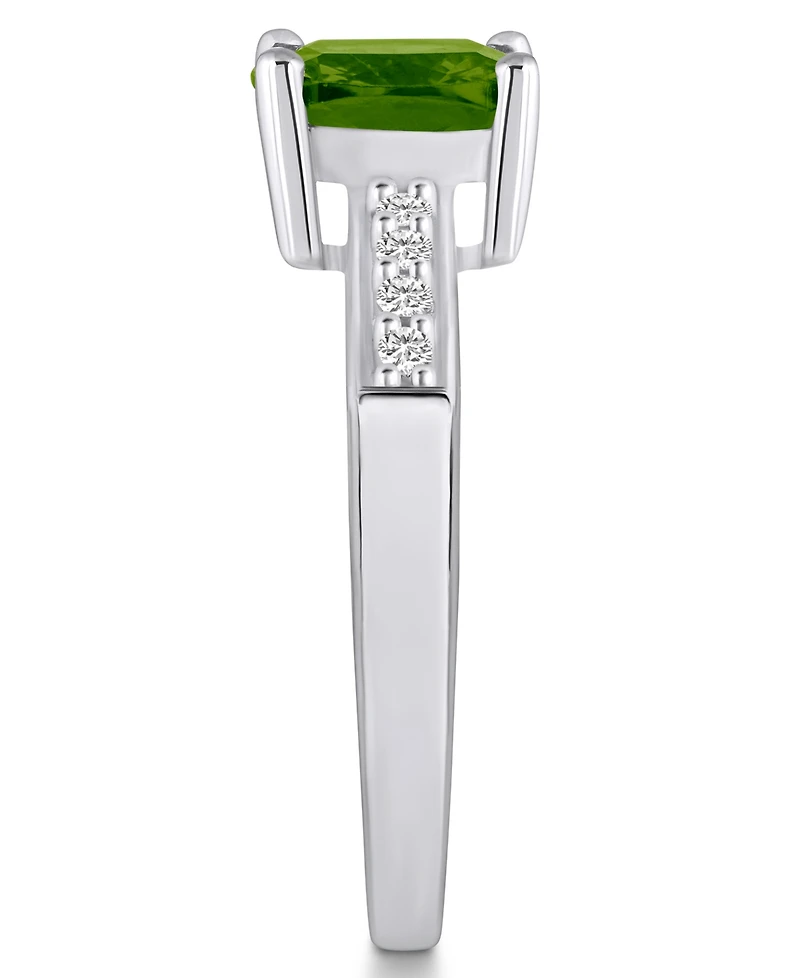 Macy's Peridot and Diamond Ring (2-3/8 ct.t.w 1/8 ct.t.w) 14K White Gold