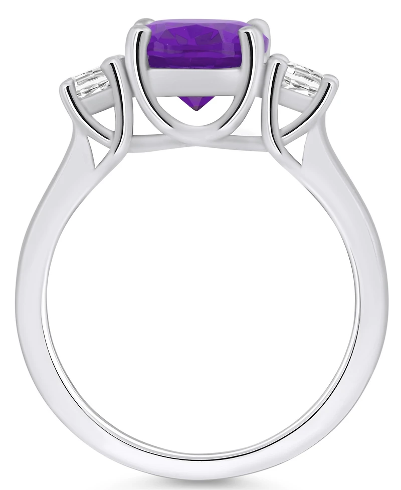 Macy's Amethyst and Diamond Ring (2-1/2 ct.t.w 1/3 ct.t.w) 14K White Gold