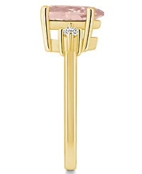 Macy's Morganite and Diamond Ring (1-5/8 ct.t.w 1/10 ct.t.w) 14K Yellow Gold