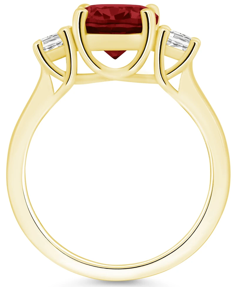 Macy's Garnet and Diamond Ring (3-1/10 ct.t.w 1/3 ct.t.w) 14K Yellow Gold