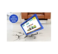 Linsay New 10.1" Funny Kids Tablet Octa Core 128GB with Green Kids Defender Case and Back pack New Android 13