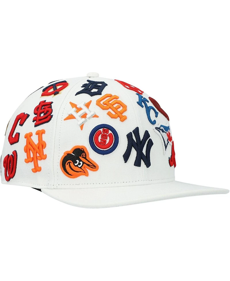 Men's Pro Standard White Mlb Pro League Wool Snapback Hat