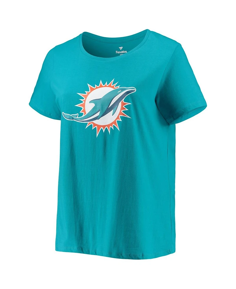 Women's Fanatics Tua Tagovailoa Aqua Miami Dolphins Plus Name and Number T-shirt