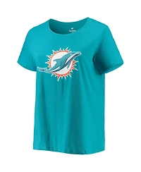 Women's Fanatics Tua Tagovailoa Aqua Miami Dolphins Plus Name and Number T-shirt