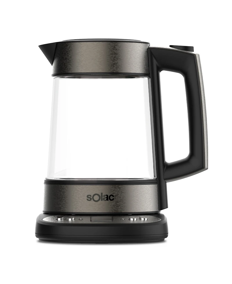 Solac Aroa Premium Cordless Glass Electric Brew Kettle with Adjustable Temperature
