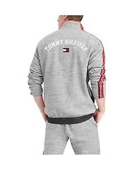 Men's Tommy Hilfiger Heathered Gray Atlanta Falcons Mario Quarter-Zip Jacket