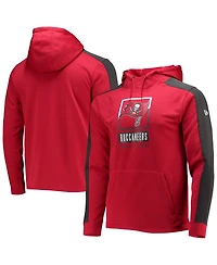 Men's New Era Red Tampa Bay Buccaneers Combine Authentic Rise Pullover Hoodie