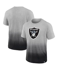 Men's Fanatics Heathered Gray, Black Las Vegas Raiders Team Ombre T-shirt