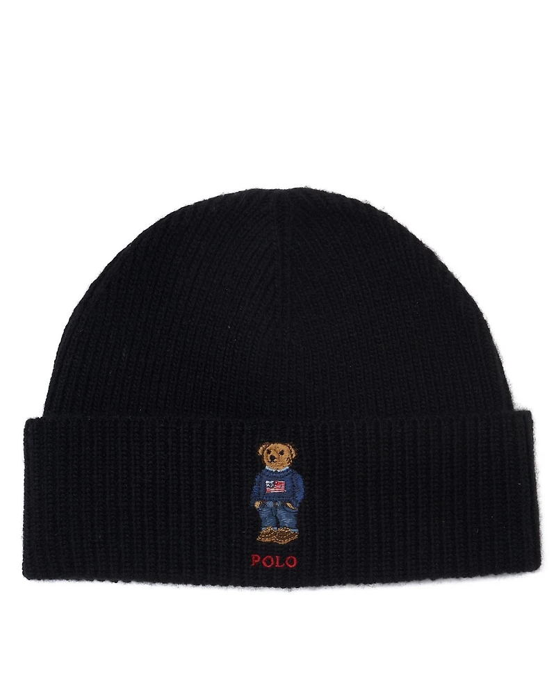 Polo Ralph Lauren Men's Solid Flag Bear Beanie