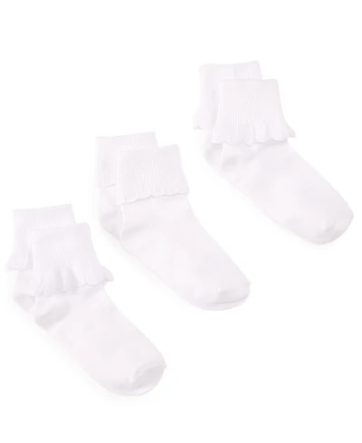 Trimfit 3-Pack Scalloped Socks, Little Girls & Big