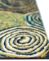 Liora Manne' Visions Iii Giant Swirls 2'3" x 8' Runner Outdoor Area Rug
