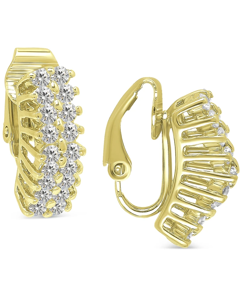 Giani Bernini Cubic Zirconia Clip-On Hoop Earrings, Created for Macy's
