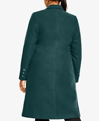 City Chic Plus Effortless Coat
