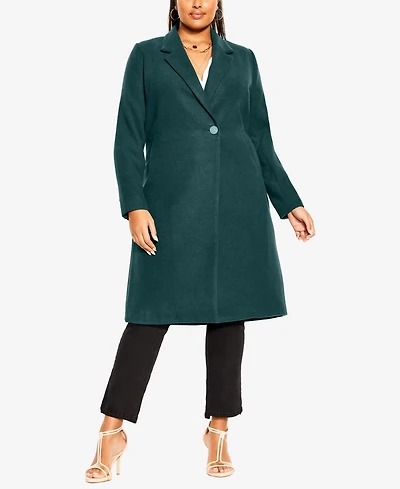 City Chic Plus Effortless Coat