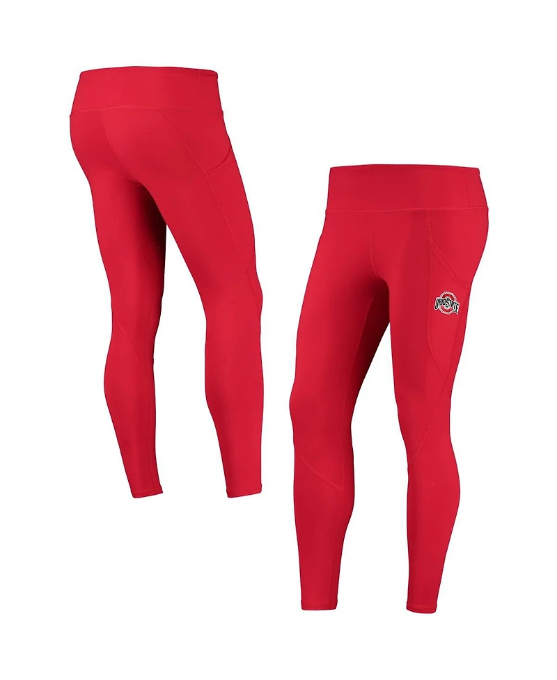 Women's ZooZatz Scarlet Ohio State Buckeyes Pocketed Leggings