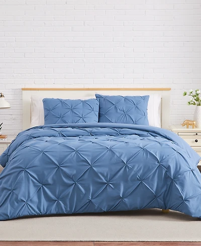 Southshore Fine Linens Pintuck 3 Piece Duvet Cover Set, Full/Queen