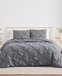 Southshore Fine Linens Pintuck 3 Piece Duvet Cover Set, Full/Queen