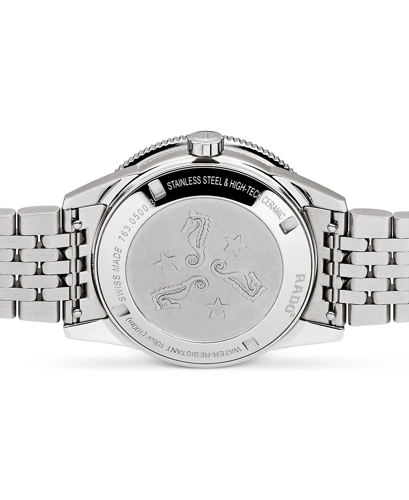 Rado Unisex Swiss Automatic Captain Cook Stainless Steel Bracelet Watch 37mm