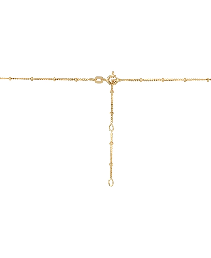 Lab Grown White Sapphire (1/5 ct.tw.), Lab Grown Blue Sapphire (1/20 ct.tw.) and Diamond Accent 18" Circle Pendant Necklace in 14k Gold-Plated Sterlin