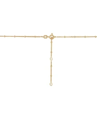 Lab Grown White Sapphire (1/5 ct.tw.), Lab Grown Blue Sapphire (1/20 ct.tw.) and Diamond Accent 18" Circle Pendant Necklace in 14k Gold-Plated Sterlin