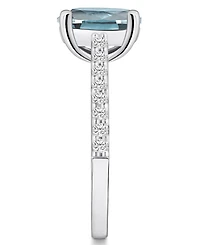Macy's Aquamarine (2-1/2 ct. t.w.) and Diamond (1/4 Ring 14K White Gold