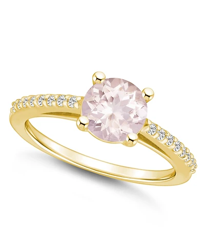 Macy's Morganite (1-1/4 ct. t.w.) and Diamond (1/6 Ring 14K Yellow Gold