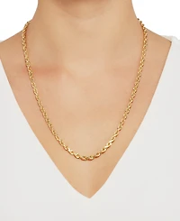 Diamond Cut Rope Chain 22" Necklace (4-3/8mm) in 10k Yellow Gold