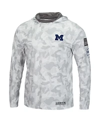 Men's Colosseum Arctic Camo Michigan Wolverines Oht Military-Inspired Appreciation Long Sleeve Hoodie Top