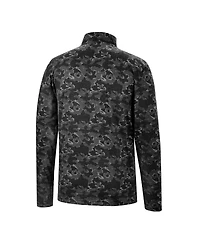 Men's Colosseum Black Iowa Hawkeyes Tivo Quarter-Zip Jacket