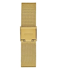 Guess Women's Gold-Tone Glitz Stainless Steel, Mesh Bracelet Watch, 34mm