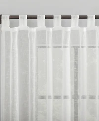 Burlap Weave Linen Blend Tab Top Curtain