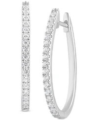Forever Grown Diamonds Lab-Created Diamond Medium Hoop Earrings (1/2 ct. t.w.) in Sterling Silver