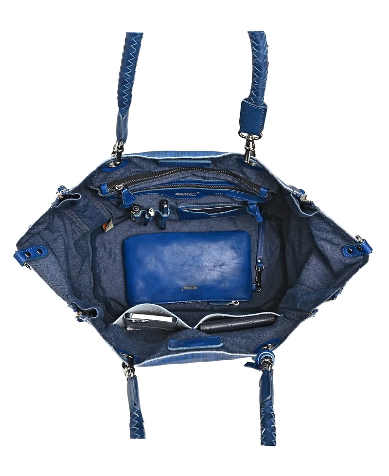 Old Trend Women's Barracuda Hand Painted Clasp Closure Tote Bag