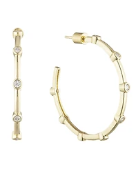 Bonheur Jewelry Diana Crystal Large Hoop Earrings