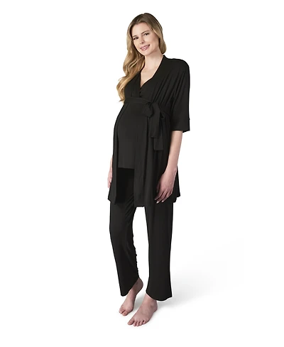 Everly Grey Maternity Analise During & After 3-Piece Maternity/Nursing Sleep Set