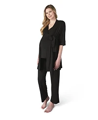 Everly Grey Maternity Analise During & After 3-Piece Maternity/Nursing Sleep Set