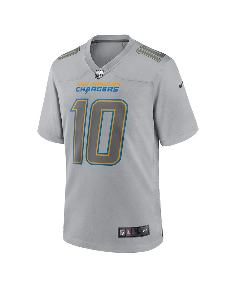 Men's Nike Justin Herbert Gray Los Angeles Chargers Atmosphere Fashion Game Jersey