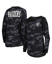 Women's New Era Black Las Vegas Raiders Camo Long Sleeve T-shirt