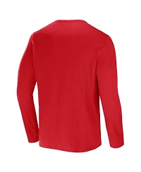 Men's Nfl x Darius Rucker Collection by Fanatics Red Tampa Bay Buccaneers Slub Jersey Henley Long Sleeve T-shirt
