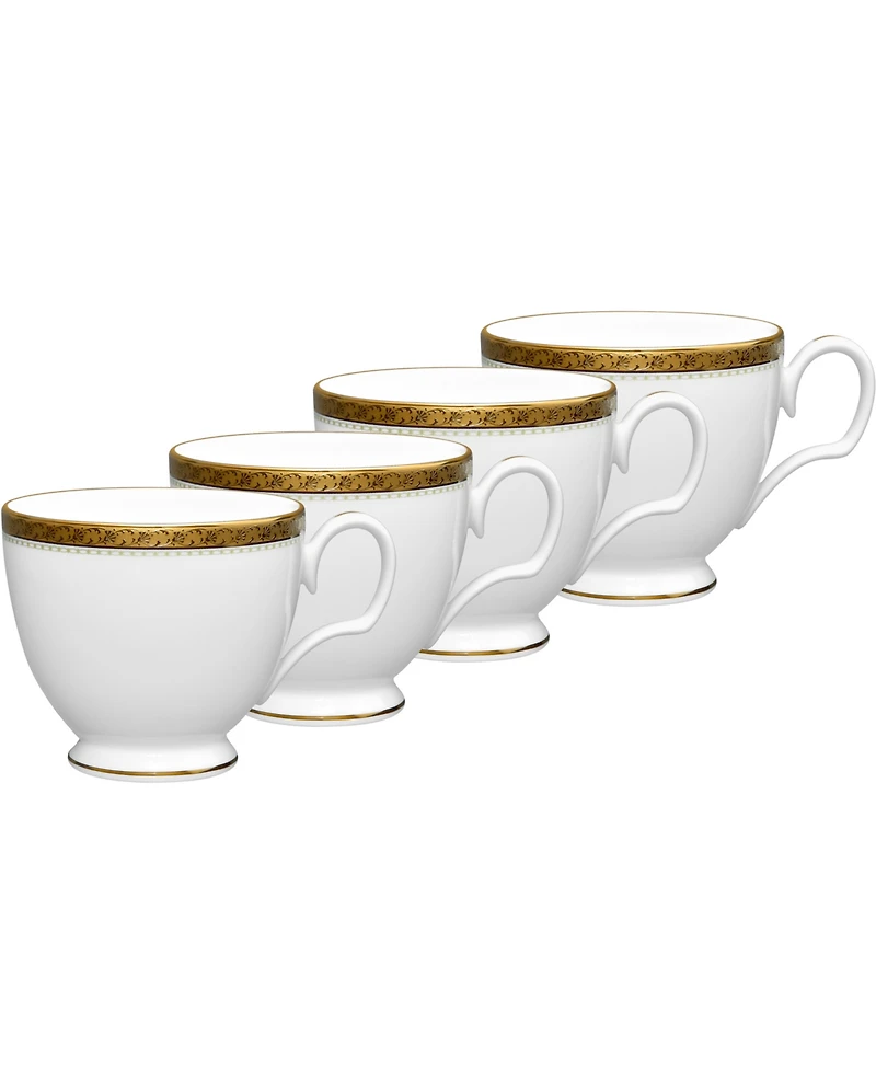 Noritake Charlotta Platinum 4 Piece Cups Set, Service for