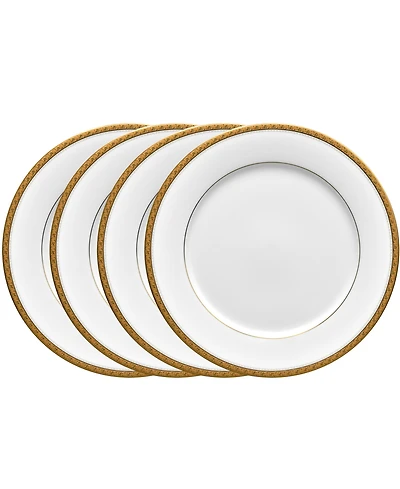 Noritake Charlotta Platinum 4 Piece 10.5" Dinner Plates Set, Service for