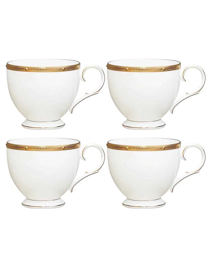 Noritake Rochelle Gold Set of 4 Cups, Service For 4