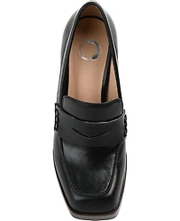Journee Collection Women's Ezzey Block Heel Loafers
