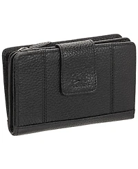Mancini Women's Pebbled Collection Rfid Secure Clutch Wallet