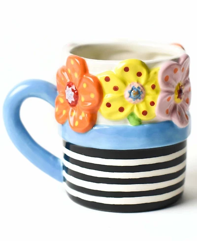 Happy Everything by Laura Johnson Flowers Shaped Mug 16 oz