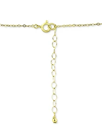 Giani Bernini Cubic Zirconia Kite Cluster Pendant Necklace, 16" + 2" extender, Created for Macy's