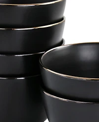 Elama Mateo Gold-Tone Cereal Bowls, Set of 6